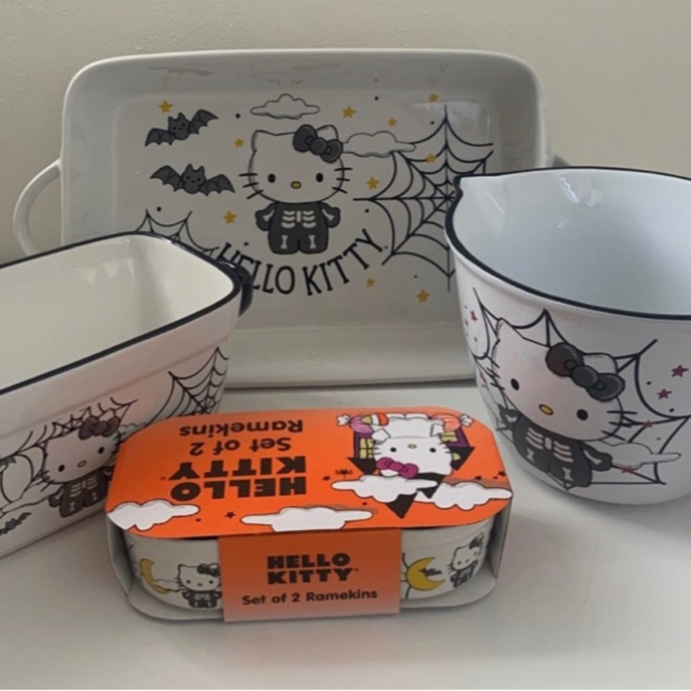 Halloween Hello Kitty Skeleton Baking Set Bundle. Brand New.